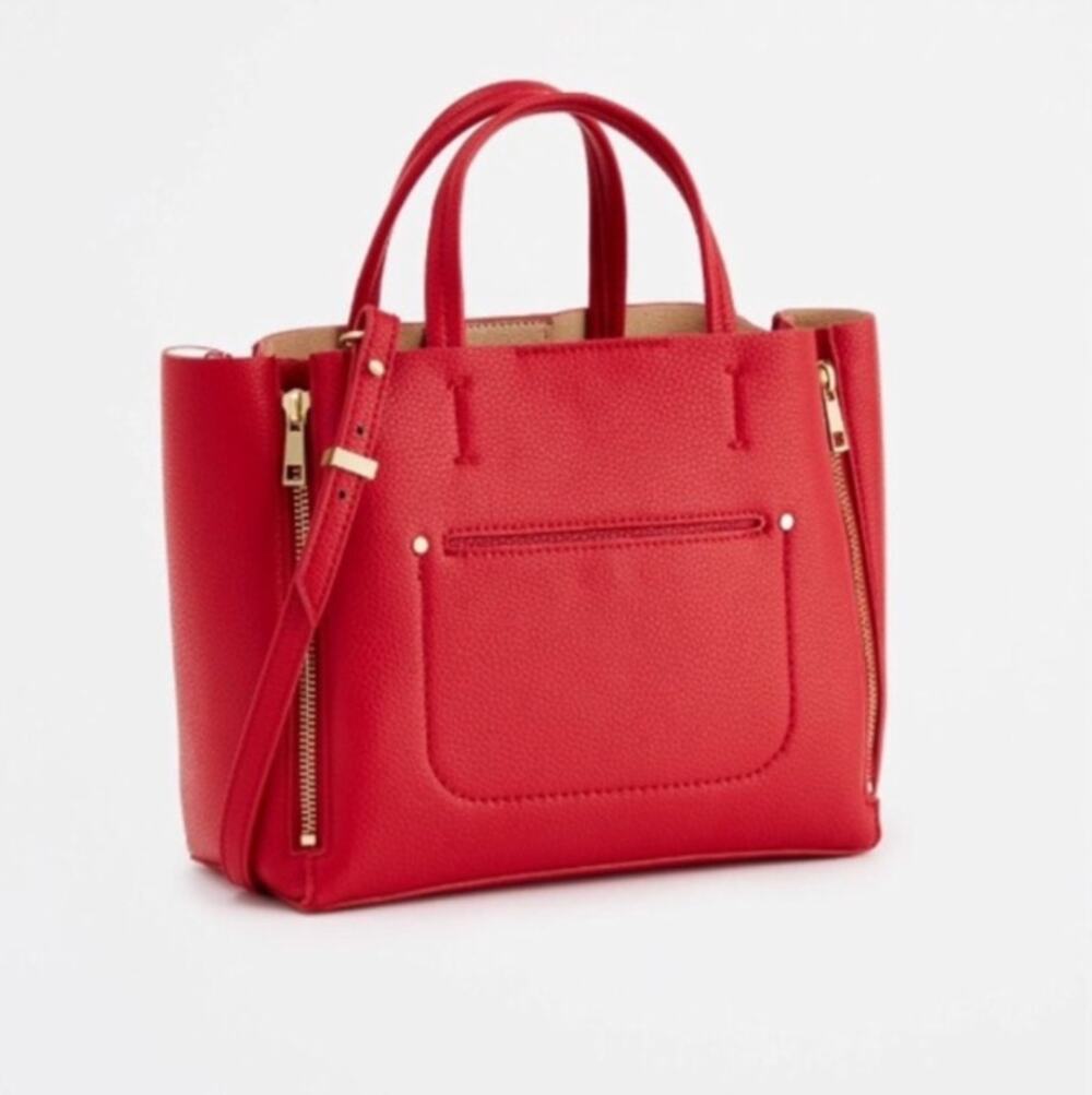 Ann Taylor Aurora Red Tote Crossbody Bag Purse